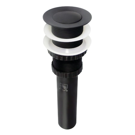 Kingston Brass Push PopUp Bathroom Sink Drain without Overflow, Matte Black EV8410MB